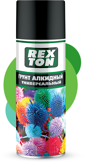 Грунт универсальный алкидный (черный)  520мл REXTON  (1/12)