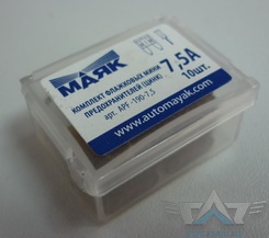 Предохранитель MINIфл. цинк 7,5А (10шт.box)"МАЯК"