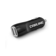 Адаптер автомобильный в прикуриватель на 2 гнезда USB"CARLINЕ"(черный)  "AZARD" (1/1)