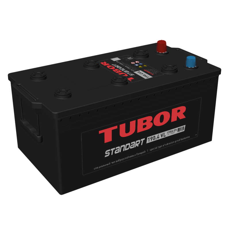 Аккум. TUBOR STANDART6СТ-190.4 L 1150А (плюс право)  (513х223х218)