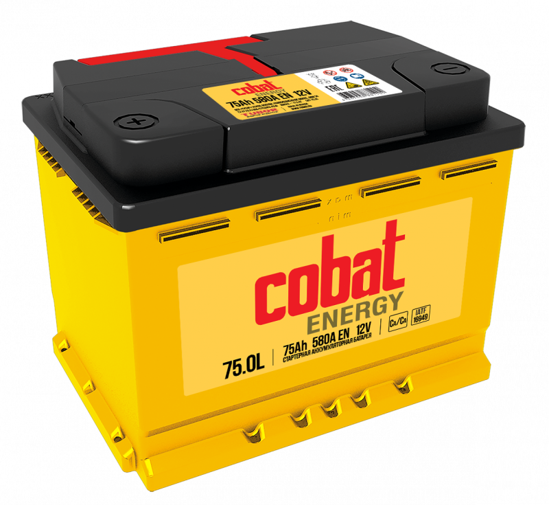 Аккум. COBAT 6СТ-75.0 L 580А евро  (276*175*190)