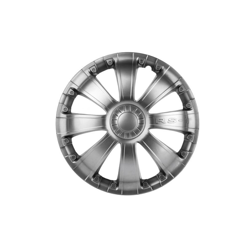 Колпак колеса 13" "RS-T+" серебристо-черный (пруж)  (1/4)