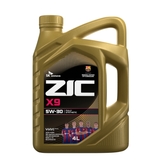 ZIC масло мотор. X9 5/30 SL (полная синтетика)   4л  (1/4)