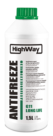 Антифриз High Way  концентрат (зеленый) 1.5л  (1/9)