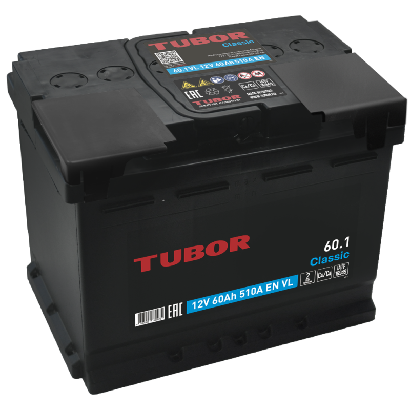 Аккум. TUBOR CLASSIC 6СТ-60.1 VL  510А (242х175х190)