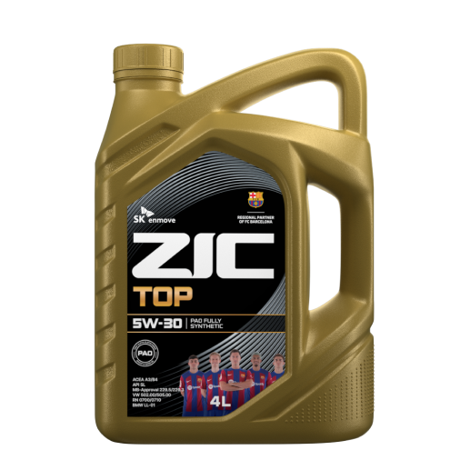 ZIC масло мотор. TOP 5/30 SL (синтетика PAO 100%)  4л (1/4)