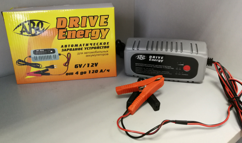 Зарядное устройство автоматическое микропроцессорное DRIVE Energy  6V/12V (2A/4A) "АВС"