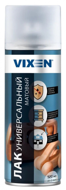 Лак универсальный матовый  520мл VIXEN (1/12)