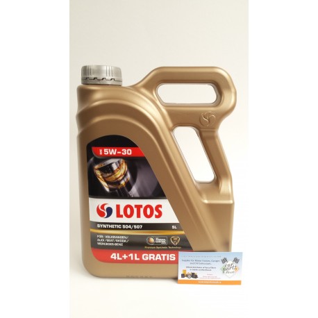 LOTOS SYNTHETIC  5W30  504/507  (допуск VW, AUDI, Škoda) синт. 5л
