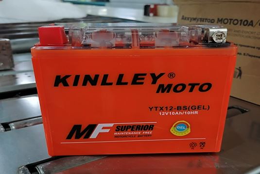 АКБ "KINLLEY MOTO"  12V/ 10 a/h 180А (150*85*130) (GEL)