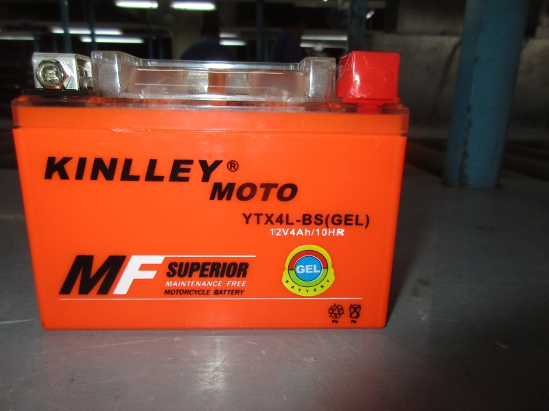 АКБ "KINLLEY MOTO"  12V /4 a/h 50А  (113*68*85) (GEL)