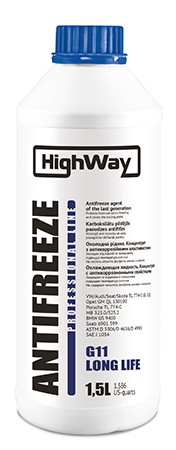 Антифриз High Way  концентрат (синий) 1.5л  (1/9)