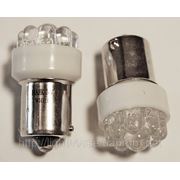 Светодиод  для повор. и стоп сигн. 12V T25/5 9LED (BAY15D) WHITE (1/10)