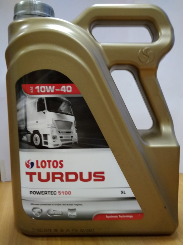 LOTOS TURDUS POWERTEC 5100  10W40 (CI-4/ACEA E6,E7 / MB 228.51) синт.  5л