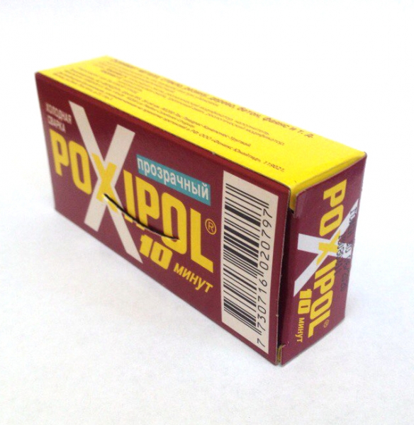 Холодная сварка прозрачная "POXIPOL" (2тюбика) 14мл (1/6)