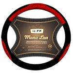 Оплетка на руль женская (кожа) Mona Lisa "Elegante " "L"(d-40см) (красный) "AZARD" (1/1)