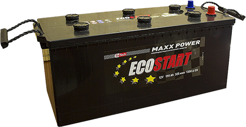 Аккум.Ecostart 6СТ-190 R а/ч, (зал.обрат) (плюс право)