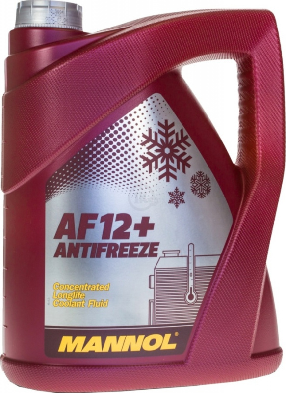 Антифриз MANNOL Antifreeze AF12+ Longlife красный 5л (1/4)
