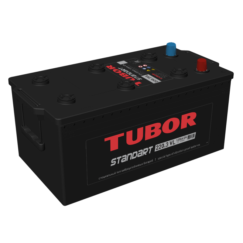 Аккум. TUBOR STANDART6СТ-220.3 L 1250А (плюс слева)  (517х274х234)