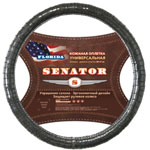 Оплетка на руль виниловая SENATOR Florida "L"(d-40см) (серый) "AZARD" (1/1) 