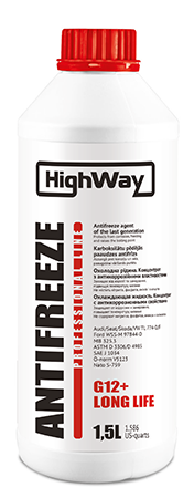 Антифриз High Way  концентрат (красный) 1.5л  (1/9)
