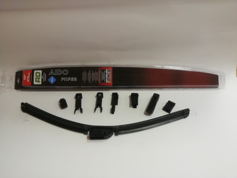 Щетка стеклоочистителя бескаркасная AIDO WIPER BLADE (блистер) 19 /475мм 