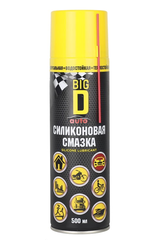 Смазка силиконовая (аэрозоль)  Big D 500 мл  (1/12)