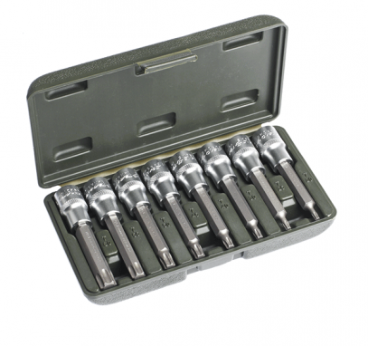 (((Набор головок со вставкой 1/2 TORX  8предм. (Т20,25,30,40,45,50,55,60 L=100) ДТ (1/20)