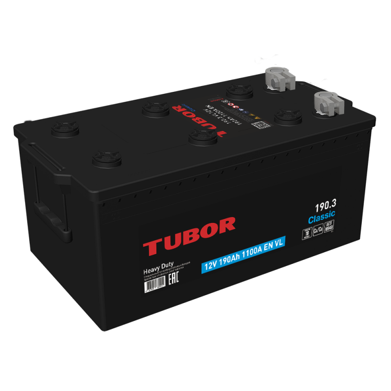 Аккум. TUBOR CLASSIC 6СТ-190.3 VL 1100A (плюс лево)  (513х225х218)