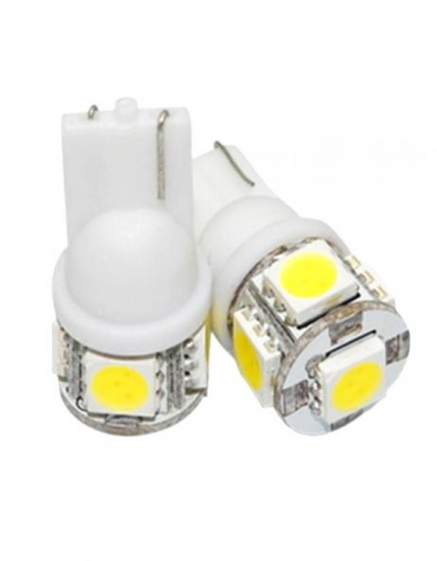 Светодиод для повор. и стоп сигн. 12V T10 6SMD W2.1*9.5D WHITE (обманка) (1/10)