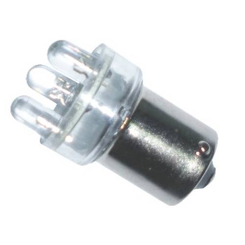 Светодиод для повор. и стоп сигн. 12V T15  3LED (BA15S) WHITE (1/10)