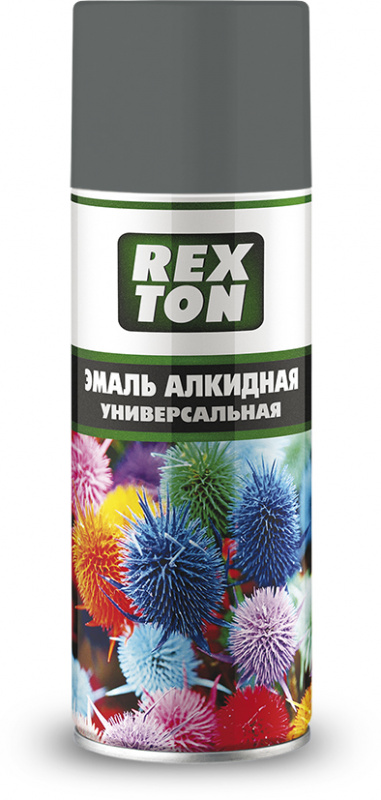 REXTON Эмаль универсальная алкидная (серая)  520мл  (1/12)